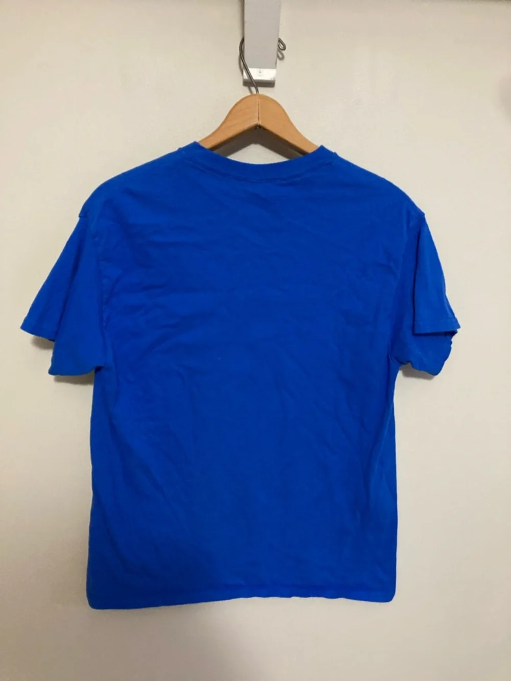 Gildan Royal Blue Tee with White m, M&M costume t-shirt, size medium